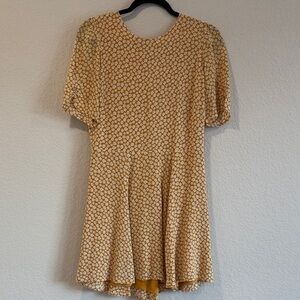 Reformation Yellow Floral Mini Dress